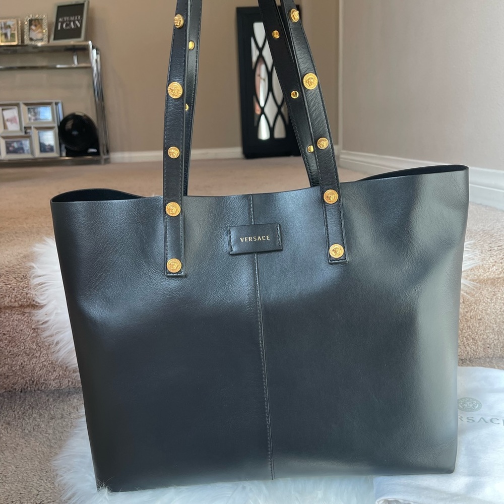 Beautiful soft leather Medusa Versace large tote